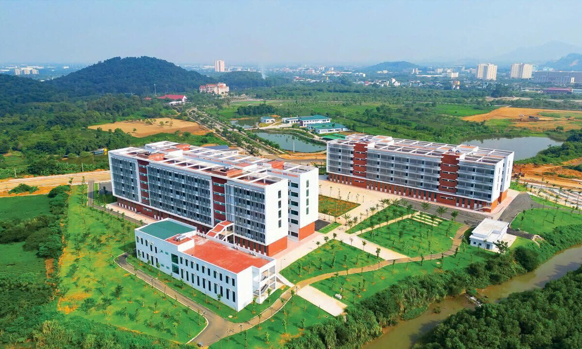 Khu giảng đường của Đại học Quốc gia Hà Nội tại Hòa Lạc được xây mới nhằm đáp ứng nhu cầu phát triển của nhà trường. (Ảnh: VNU)