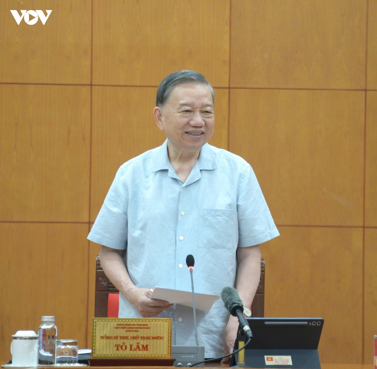 Tổng Bí thư, Chủ tịch nước Tô Lâm phát biểu tại buổi làm việc.