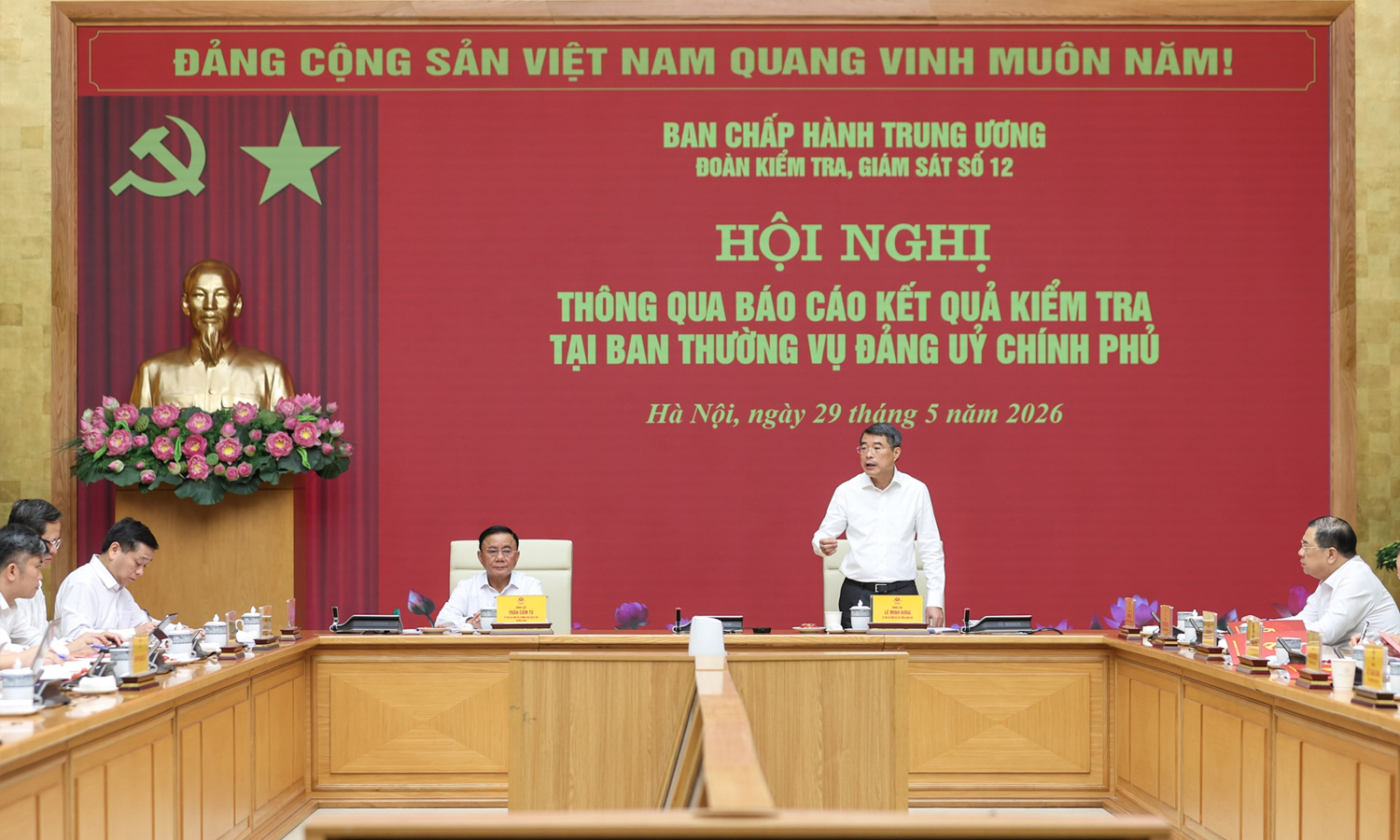 Thủ tướng Lê Minh Hưng phát biểu tại hội nghị. (Ảnh: VGP)