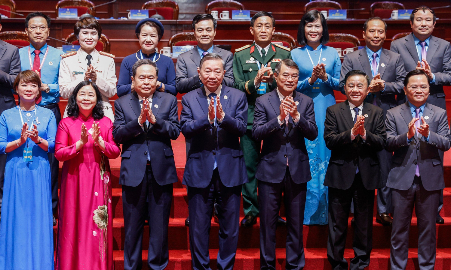 Tổng Bí thư, Chủ tịch nước Tô Lâm và các đại biểu dự Đại hội. (Ảnh: Quang Vinh)
