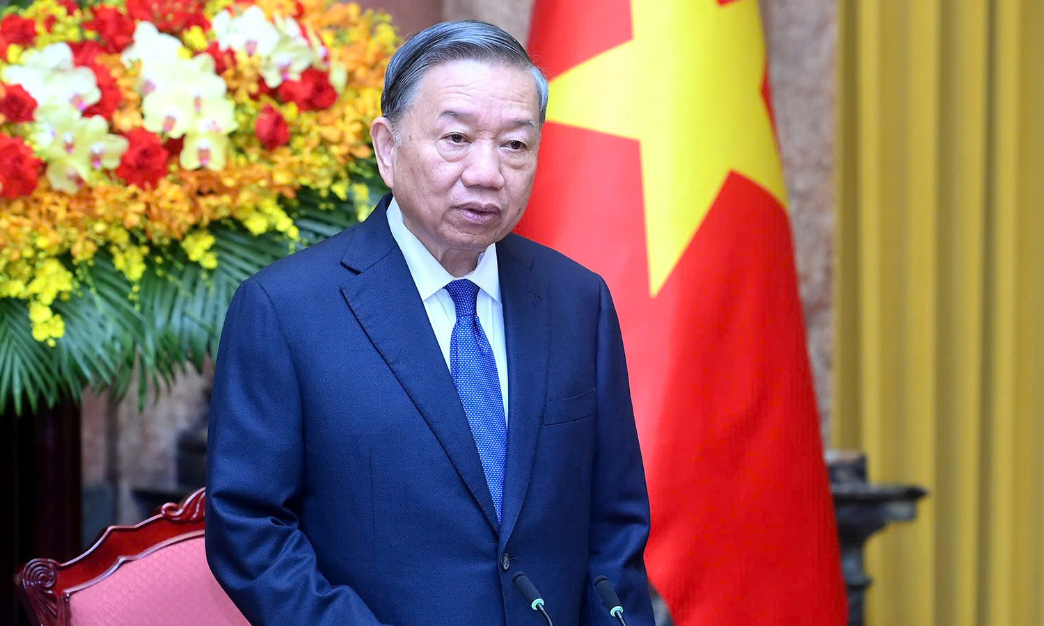 Tổng Bí thư, Chủ tịch nước Tô Lâm phát biểu tại cuộc tiếp các Trưởng đoàn tham dự Diễn đàn Tương lai ASEAN 2026. (Ảnh: VGP)
