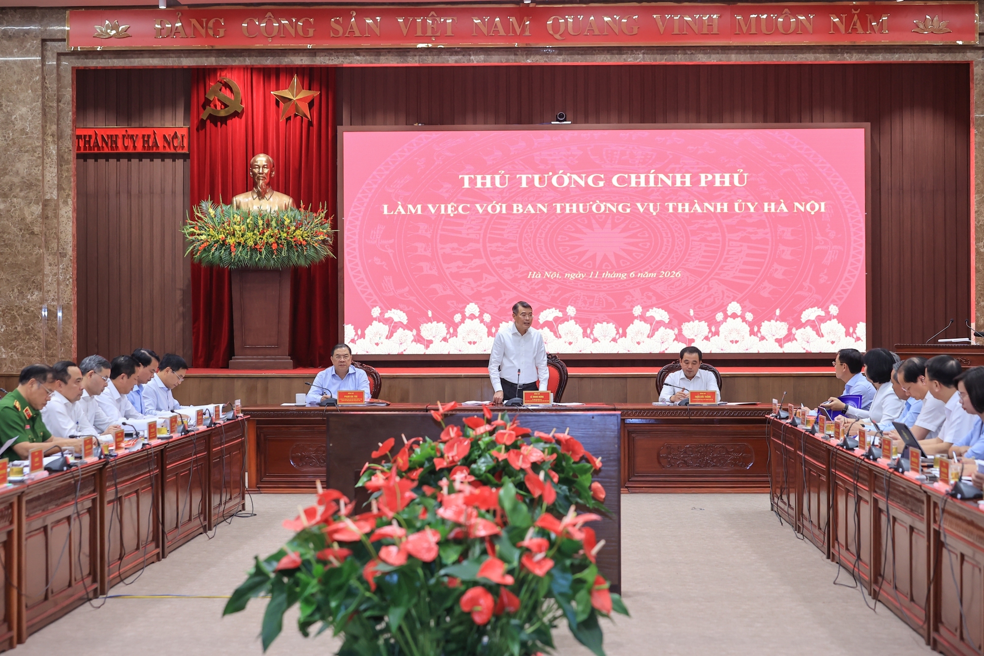 Quang cảnh cuộc làm việc. (Ảnh: VGP)