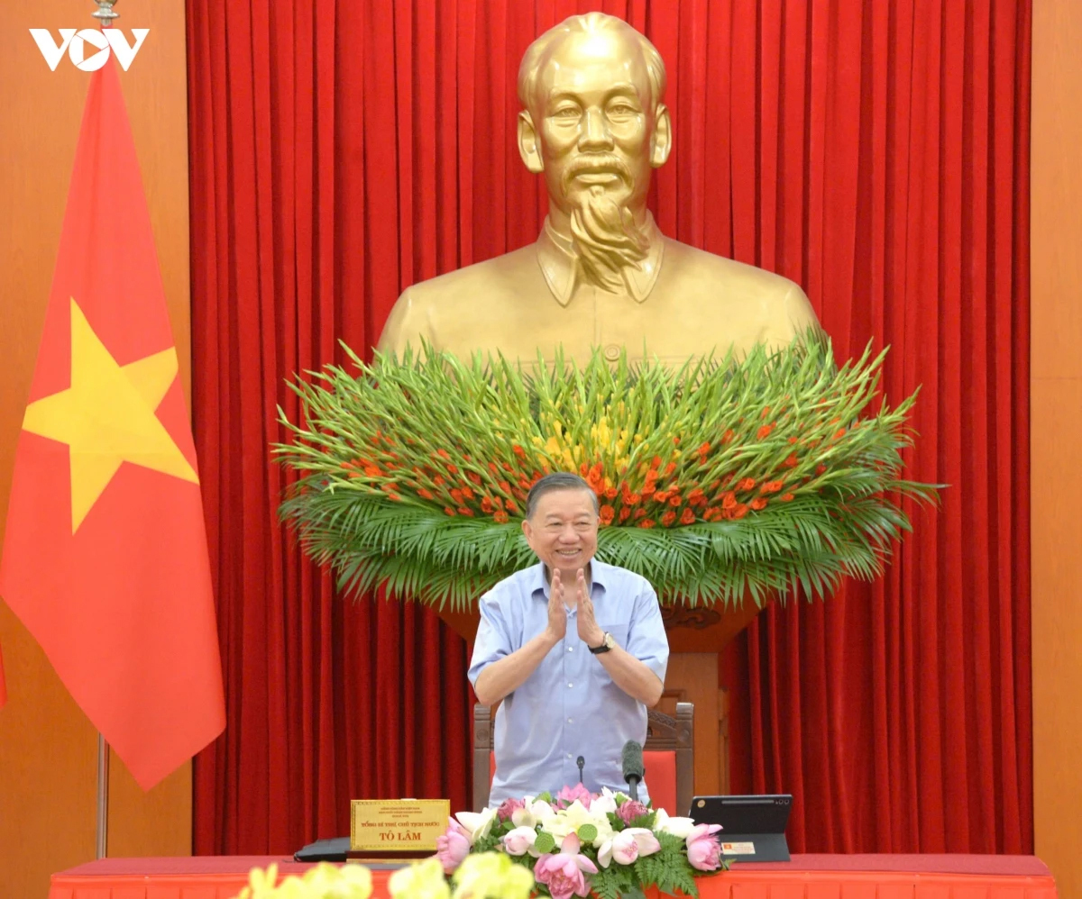 Tổng Bí thư, Chủ tịch nước Tô Lâm chủ trì buổi làm việc.