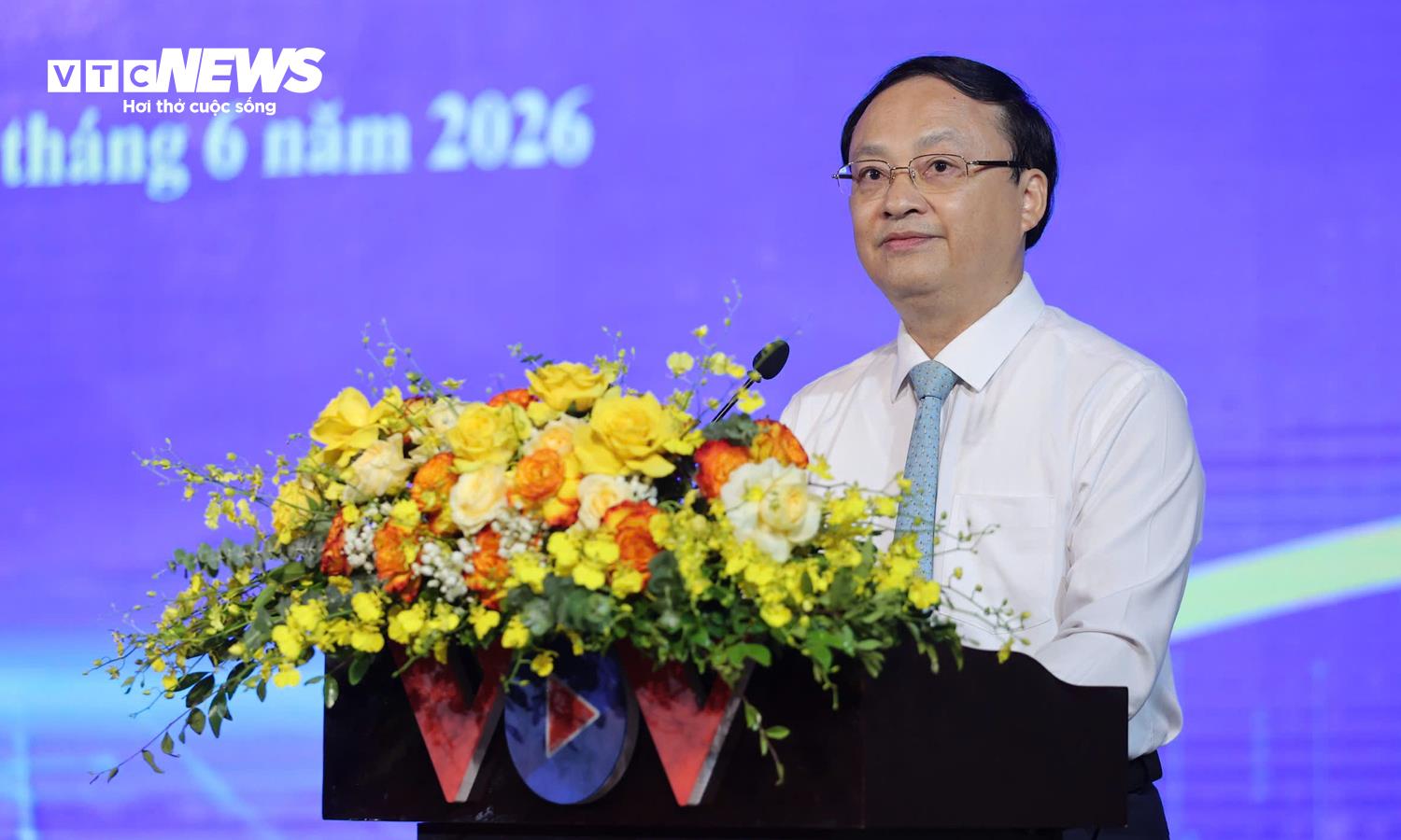 Ông Đỗ Tiến Sỹ, Ủy viên Trung ương Đảng, Phó Trưởng Ban Tuyên giáo và Dân vận Trung ương, Tổng Giám đốc VOV. (Ảnh: Minh Đức)