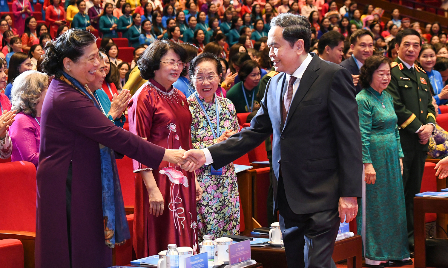 Chủ tịch Quốc hội Trần Thanh Mẫn và các đại biểu dự Đại hội. (Ảnh: Lâm Hiển)