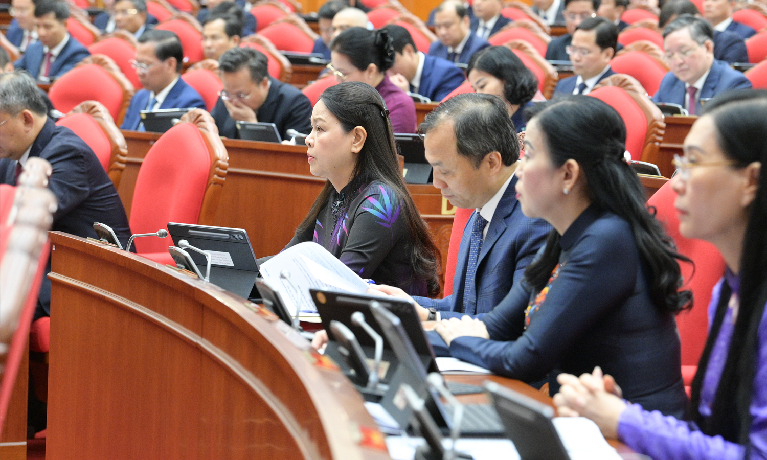 Đại biểu dự Hội nghị Trung ương 3 khóa XIV. (Ảnh: Cổng TTĐT Đảng Cộng sản Việt Nam)